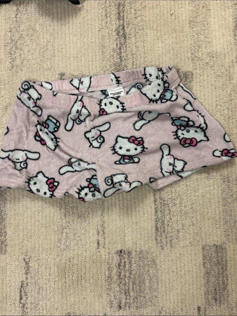 Sanrio Hello Kitty Light Pink Fleece Lounge Shorts